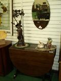 Occasional Table, Lamp & Mirror