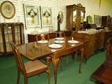 Queen Anne Dining Room Set-Table, Chairs, Sideboard