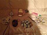Collection of Jewelry, Keychains, Lighter