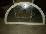 Arch top stain glass window