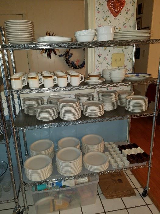 huge collection of new old stock restaurant ware