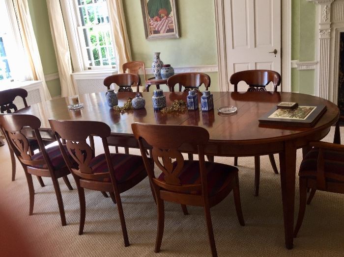 Dining table by Richelieu Art et Meubles (France) and 8 chairs