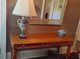 Pine console table