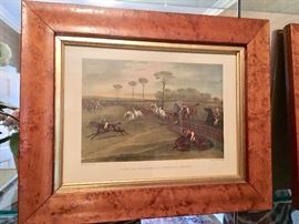 Framed hunt country prints