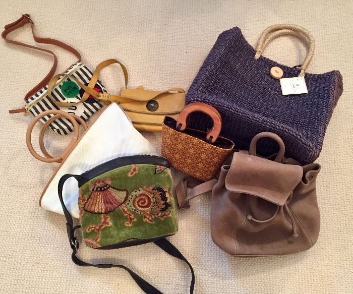Bags!  Bags!  Bags!  Shown here Cole Haan, Pottery Barn and more.