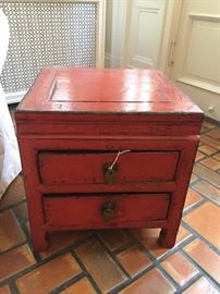Antique Chinese stool with drawers