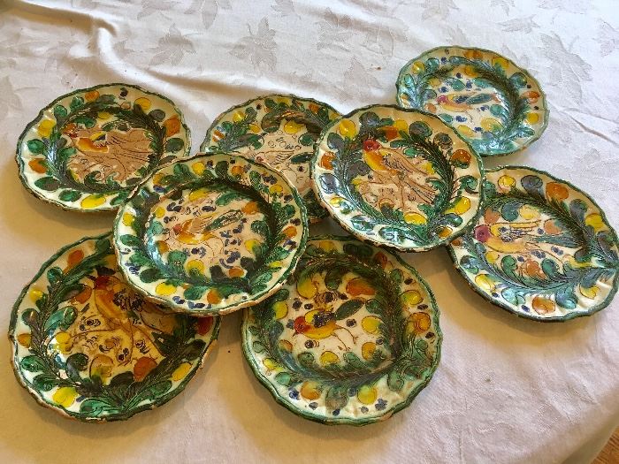 Antique bird plates