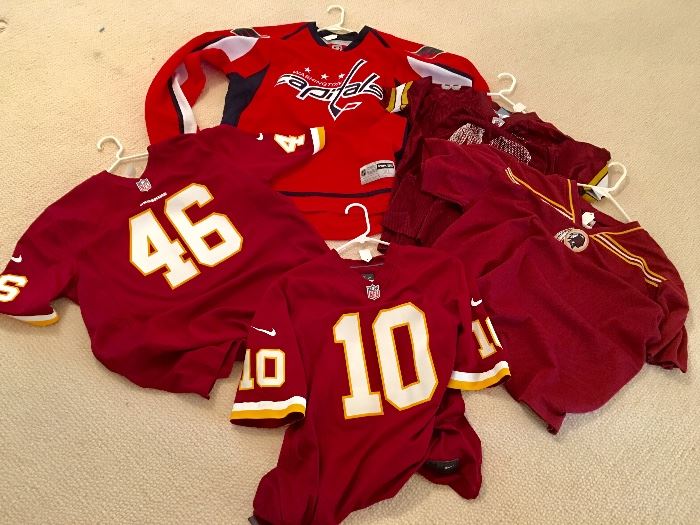Redskins and Capitals jerseys