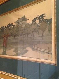 Japanese framed art by  Eda Castle - circa 1920