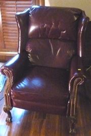 Wingback chair/recliner, as is, 28" W X 28" D X   48" H
