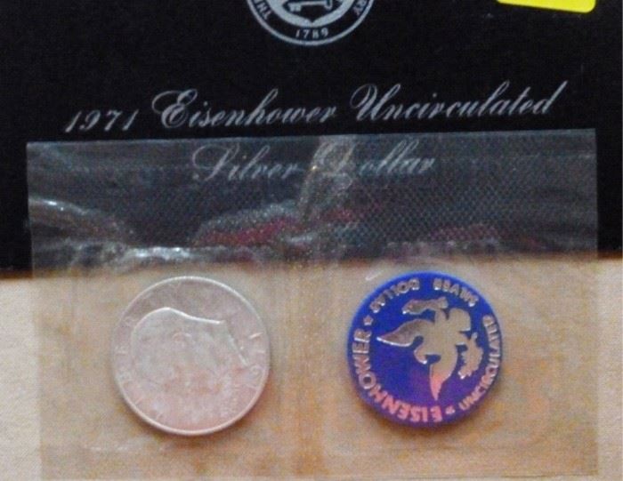 1972 Einsenhower uncirculated 40% silver dollar  coin
