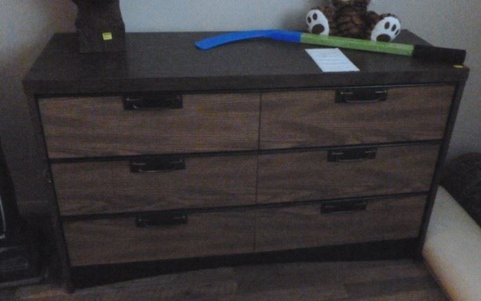 Six drawer dresser, 49" W x 17" D, 29.5" H
