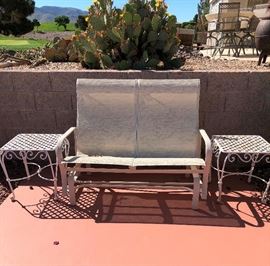 Tropitone Patio furniture (glider and end tables)