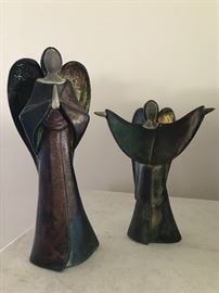 Raku Pottery Angels