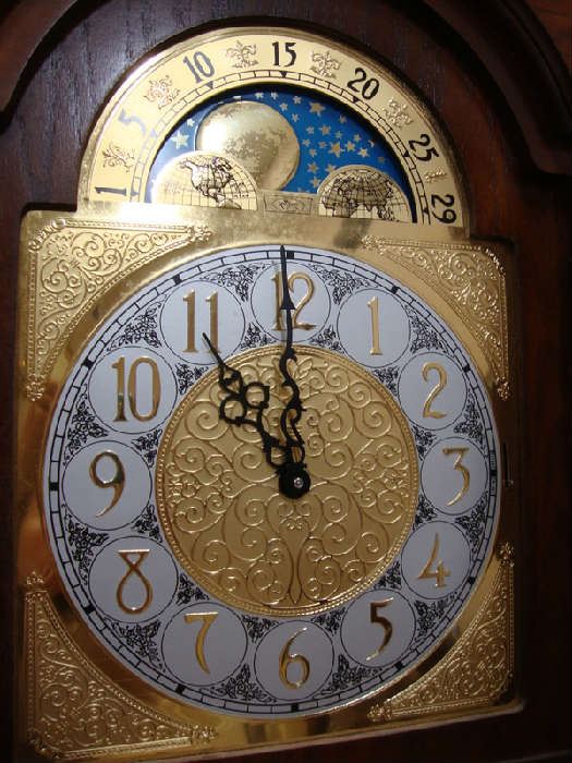 Face of Ridgeway Grandfather Clock