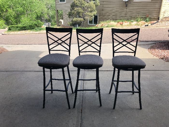 3 bar stools perfect for a kitchen island 