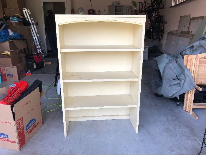 White shelf perfect for garage or work room. 