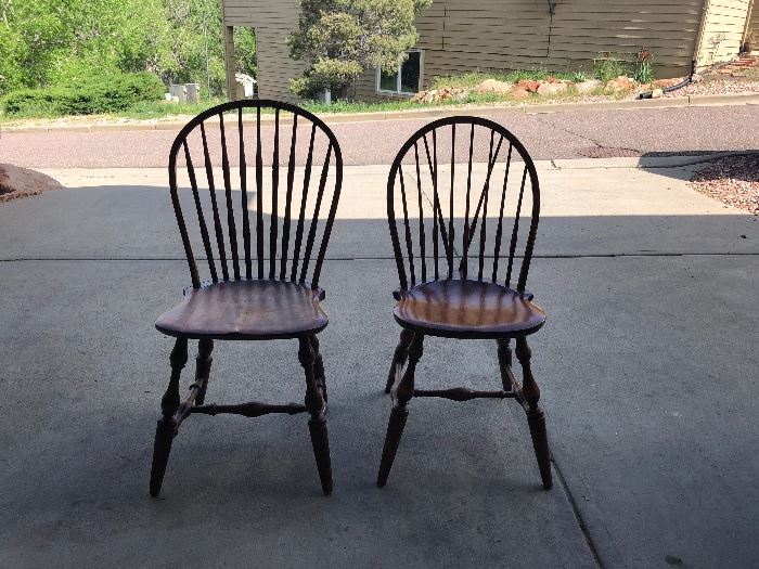 2 terrific cherry desk chairs. Wannamaker brand. Early American style. 