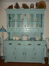 Cute blue painted hutch