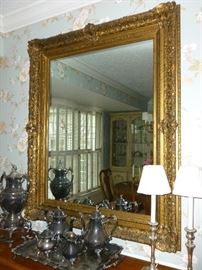 Beautiful ornate gold framed mirror