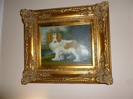 Reproduction painting of an old oil painting..in gorgeous frame