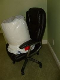 Really nice black leather office chair