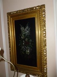 Original antique oil painting (one of 2)