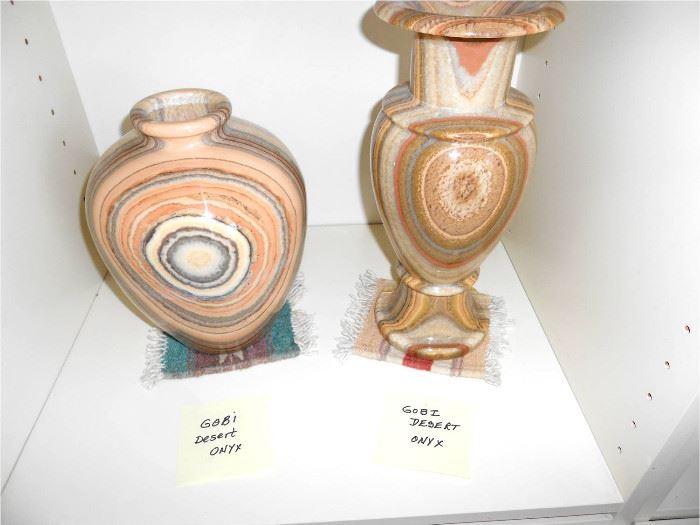 Gobi Desert Onyx Vases