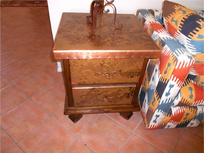 Copper Tops and Side End Table 