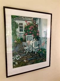 Susan Rios - Serigraph edition -102/295 "With My Friends" - Printed at Studio Heinricci, NY. Image size is 33 x 26.5. Framed Size is 42.5 x 32.75. Signed lower left.