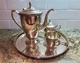 Silverplate tea set