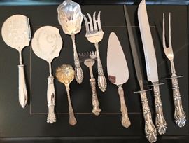 Assortment of lovely sterling serving pieces