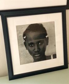 "Girl With White Twists, Dominican Republic" 2000. Photographer Jack Montgomery. Gelatin Silver Print. Image size: 14 x 14; Matted and Framed: 23.25x 23.50: Edition 3 of 25. Signed, titled, dated and editioned by the artist on recto.