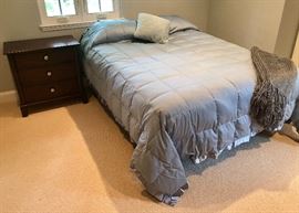 Matching nightstand. Linens not for sale. 