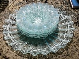 Sydenstricker dessert bowls and platter