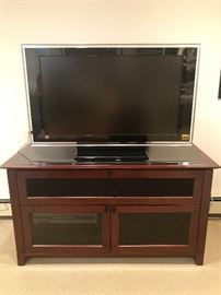 TV/entertainment stand from BDI.  Cocoa stained Cherry. 