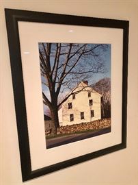"Nathan Denison HOuse, Forty Fort, PA from the Gable Seriew, No. 36" Iris Print on Somerset Watercolor Paper. Photographer Michael Thomas. Framed size: 29.5 x 25. Photographed April, 1999. Signed and dated (11/00) on verso. Stamped (Singer Editions chop), lower left. Edition: 2/25.