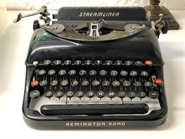 Streamliner Remington Rand Antique Typewriter.