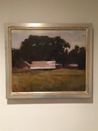 Farm on Knob Hill by Douglas Fryer - Oil on Linen on Panel; 19.5 x 23.5; Framed 23.5 x 27.75; Signed lower front right