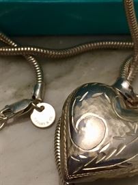 Puffy Silver Heart