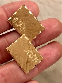 Gold cufflinks