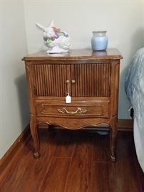 A closer look at one of the French Provincial style nightstands 