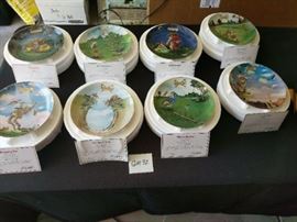 Set of 8 Porcelein collector plates Danbury mint golf series by Gary Patterson in original box