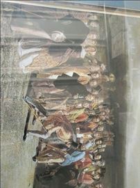 The golfers printed 1850 painting by Charles Lee Andrew 1849 with list of players on the back