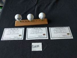 Signed golf balls Couples, Nicklaus, Palmer