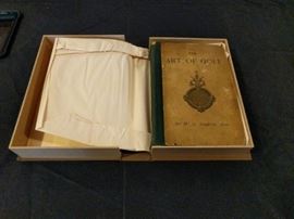 Sir WG Bart Simpson the art of golf 1887 Rare Book in a box
