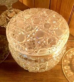 Superb American Brilliant Cut glass box