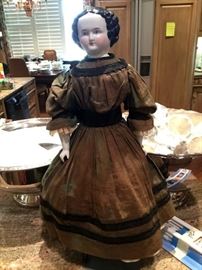 Antique china head doll with all original clothing