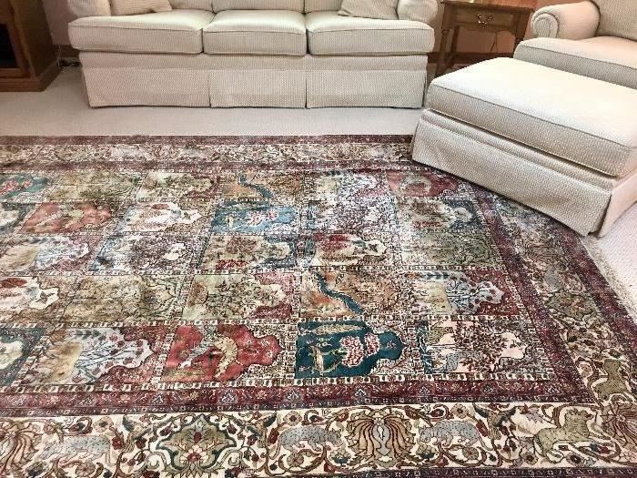 Turkish silk rug, Kayseri