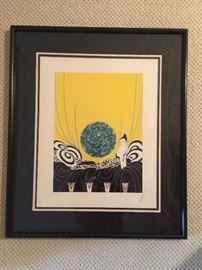 Selection of a Heart by Erte', Art deco at its finest.  Signed, numbered 216/300